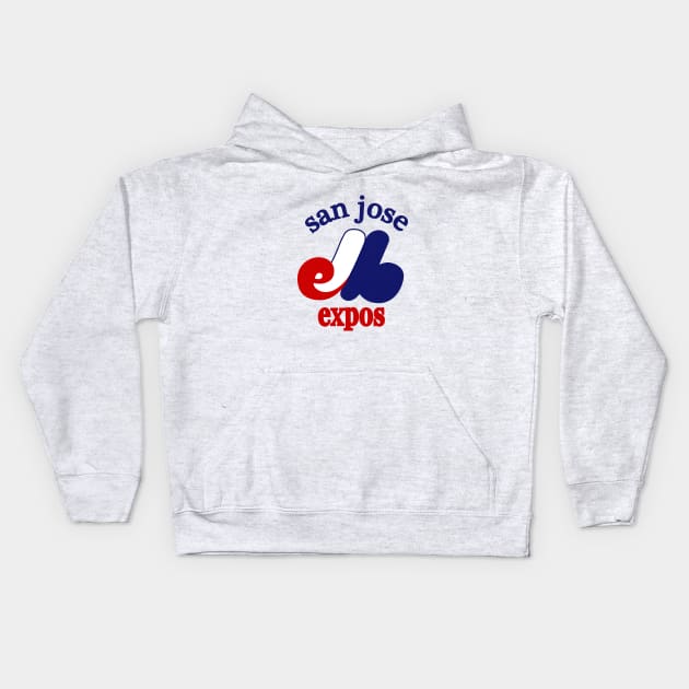 Vintage San Jose Expos Baseball 1982 Kids Hoodie by LocalZonly